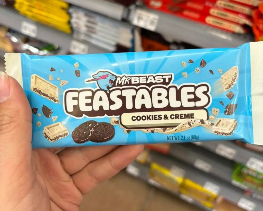 Produk cokelat Feastables sebagai bukti ekspansi bisnis MrBeast